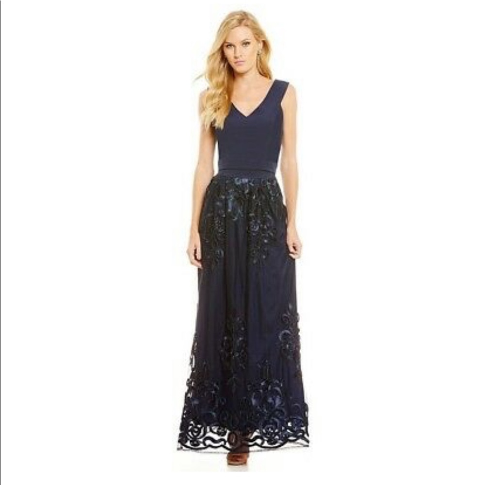 Belle Badgley Mischka Embroidered Skirt & Top SET